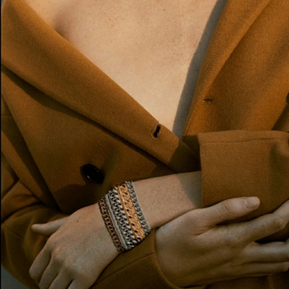 5-in-1 mixed metals bracelet cuff w/Jenny Bird Austin pouch - Picture 4 of 8